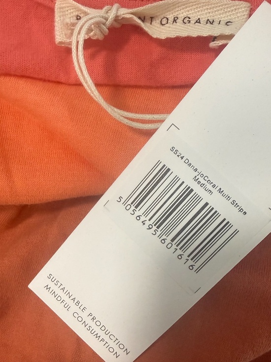 Beaumont Organic Dana-Jo Organic Cotton Dress Coral Multi Stripe - Picture 6 of 8